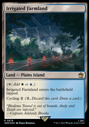 (879) Magic The Gathering Universes Beyond: Doctor Who: Extras Single: Irrigated Farmland (V.2) Holo Rare