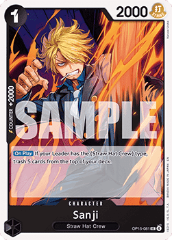 (081) One Piece TCG Adventure on Kami’s Island Single: Sanji (OP15-081)  Uncommon