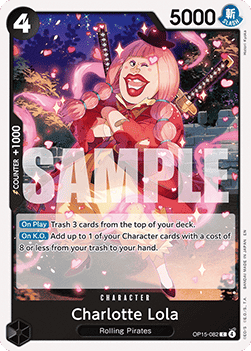 (082) One Piece TCG Adventure on Kami’s Island Single: Charlotte Lola (OP15-082)  Common