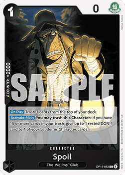 (083) One Piece TCG Adventure on Kami’s Island Single: Spoil (OP15-083)  Common