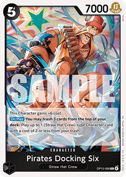 (088) One Piece TCG Adventure on Kami’s Island Single: Pirates Docking Six (OP15-088)  Rare