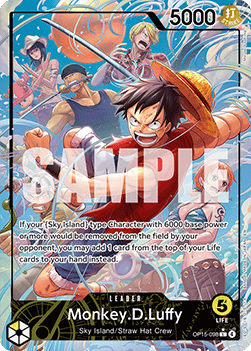 (098) One Piece TCG Adventure on Kami’s Island Single: Monkey.D.Luffy (OP15-098) (V.2)  Alternate Art