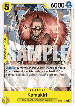 (100) One Piece TCG Adventure on Kami’s Island Single: Kamakiri (OP15-100)  Common