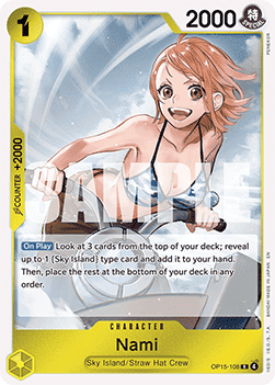 (108) One Piece TCG Adventure on Kami’s Island Single: Nami (OP15-108)  Rare