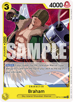 (110) One Piece TCG Adventure on Kami’s Island Single: Braham (OP15-110)  Common