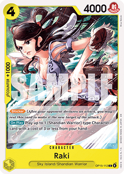 (112) One Piece TCG Adventure on Kami’s Island Single: Raki (OP15-112)  Common