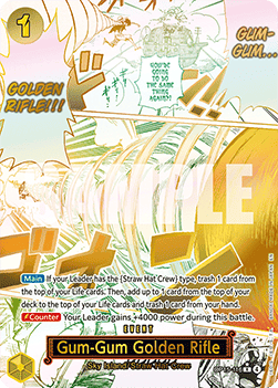 (116) One Piece TCG Adventure on Kami’s Island Single: Gum-Gum Golden Rifle (OP15-116) (V.2)  Alternate Art