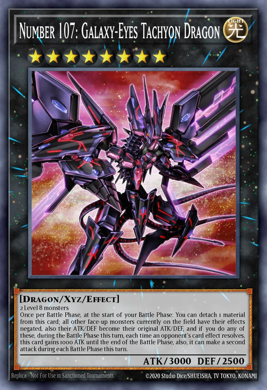 (062) YuGiOh TCG MAGO: Maximum Gold Single: Number 107: Galaxy-Eyes Tachyon Dragon  Rare