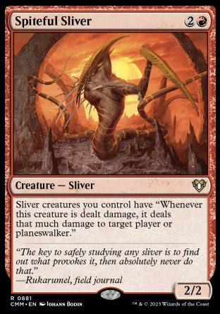 (881) Magic The Gathering Commander Masters: Extras Single: Spiteful Sliver  Rare