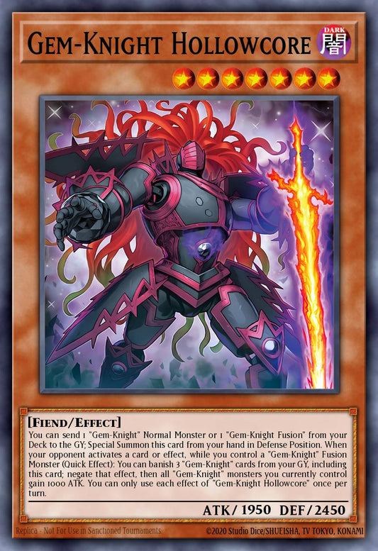 (022) YuGiOh TCG BLMM: Battles of Legend: Monster Mayhem Single: Gem-Knight Hollowcore  Secret Rare