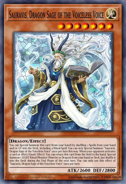 (021) YuGiOh TCG PHNI: Phantom Nightmare Single: Sauravis, Dragon Sage of the Voiceless Voice  Super Rare