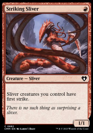 (882) Magic The Gathering Commander Masters: Extras Single: Striking Sliver  Common