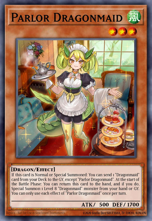 (023) YuGiOh TCG MAGO: Maximum Gold Single: Parlor Dragonmaid  Premium Gold Rare