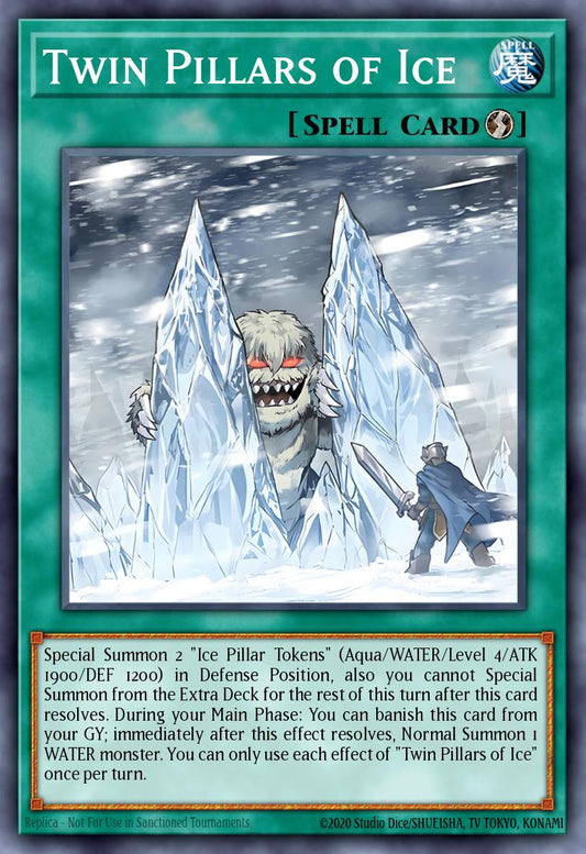 (032) YuGiOh TCG BLMM: Battles of Legend: Monster Mayhem Single: Twin Pillars of Ice  Ultra Rare