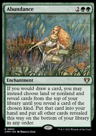 (884) Magic The Gathering Commander Masters: Extras Single: Abundance  Rare