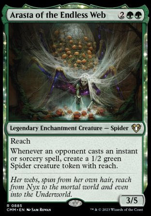 (885) Magic The Gathering Commander Masters: Extras Single: Arasta of the Endless Web  Rare