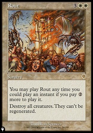 (034) Magic The Gathering The List Single: Rout (V.1)  Rare