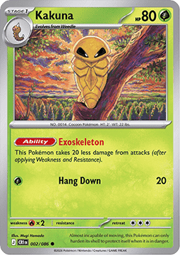 (002/086) Pokemon TCG Chaos Rising Single: Kakuna   Common