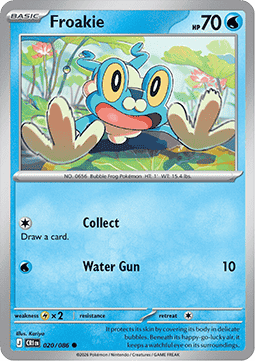(020/086) Pokemon TCG Chaos Rising Single: Froakie  Reverse Holo Common