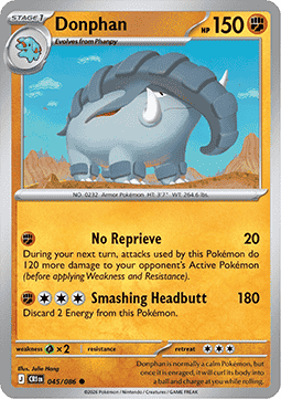 (045/086) Pokemon TCG Chaos Rising Single: Donphan   Common