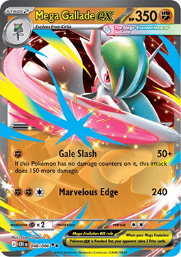 (048/086) Pokemon TCG Chaos Rising Single: Mega Gallade ex   Double Rare