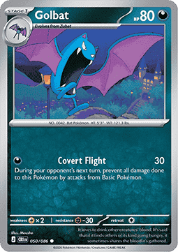 (050/086) Pokemon TCG Chaos Rising Single: Golbat  Reverse Holo Common