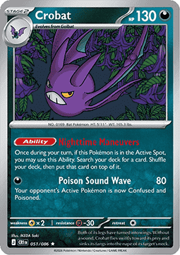 (051/086) Pokemon TCG Chaos Rising Single: Crobat  Reverse Holo Uncommon