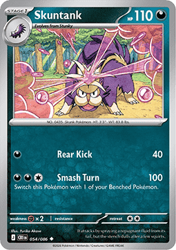(054/086) Pokemon TCG Chaos Rising Single: Skuntank   Uncommon