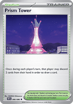 (080/086) Pokemon TCG Chaos Rising Single: Prism Tower  Uncommon