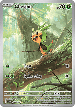 (087/086) Pokemon TCG Chaos Rising Single: Chespin   Illustration Rare