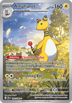 (090/086) Pokemon TCG Chaos Rising Single: Ampharos   Illustration Rare