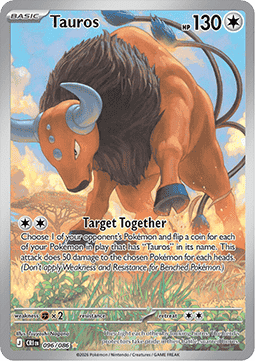 (096/086) Pokemon TCG Chaos Rising Single: Tauros   Illustration Rare