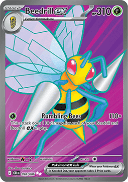 (098/086) Pokemon TCG Chaos Rising Single: Beedrill ex   Ultra Rare