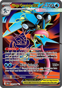 (100/086) Pokemon TCG Chaos Rising Single: Mega Greninja ex   Ultra Rare