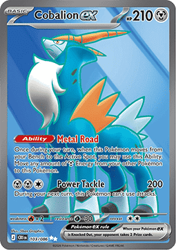 (103/086) Pokemon TCG Chaos Rising Single: Cobalion ex   Ultra Rare
