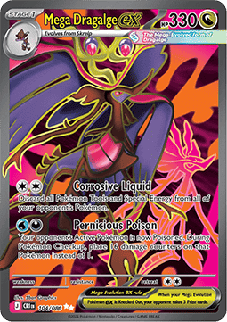 (104/086) Pokemon TCG Chaos Rising Single: Mega Dragalge ex   Ultra Rare