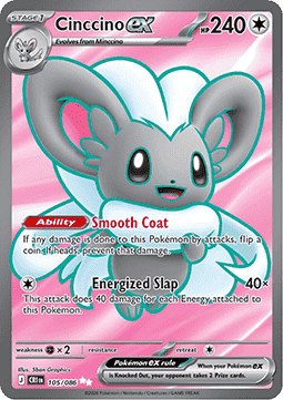 (105/086) Pokemon TCG Chaos Rising Single: Cinccino ex   Ultra Rare