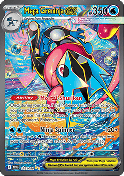 (116/086) Pokemon TCG Chaos Rising Single: Mega Greninja ex   Special Illustration Rare