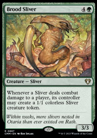 (887) Magic The Gathering Commander Masters: Extras Single: Brood Sliver  Rare