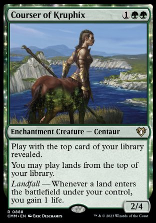 (888) Magic The Gathering Commander Masters: Extras Single: Courser of Kruphix  Rare