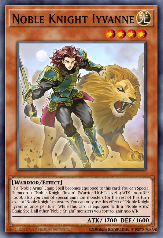 (222) YuGiOh TCG MP19: 2019 Gold Sarcophagus Tin Mega Pack Single: Noble Knight Iyvanne  Rare