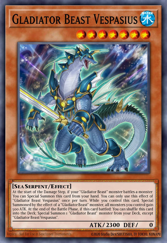 (157) YuGiOh TCG MP20: 2020 Tin of Lost Memories Mega Pack Single: Gladiator Beast Vespasius  Common