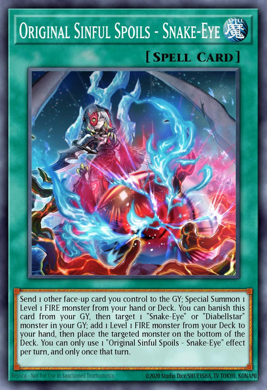 (124) YuGiOh TCG MP24: 25th Anniversary Tin: Dueling Mirrors Single: Original Sinful Spoils - Snake-Eye  Secret Rare