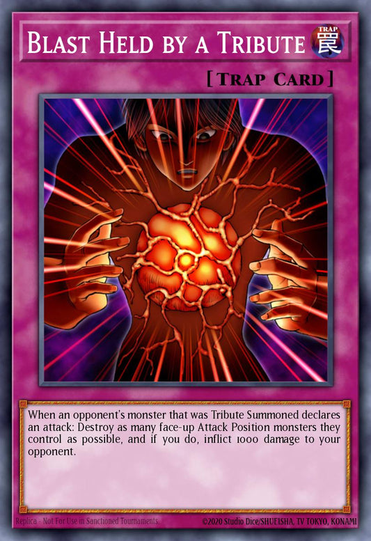 (EN104) YuGiOh TCG DCR: Dark Crisis Single: Blast Held By A Tribute (V.2 - Ultra Rare)  Ultra Rare