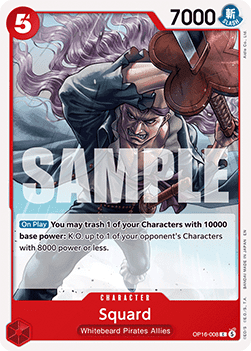 (008) One Piece TCG OP16: The Time of Battle Single: Squard (OP16-008)  Common