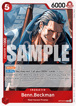 (012) One Piece TCG OP16: The Time of Battle Single: Benn.Beckman (OP16-012)  Rare
