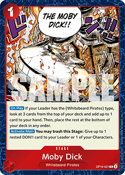 (021) One Piece TCG OP16: The Time of Battle Single: Moby Dick (OP16-021) (V.1)  Rare