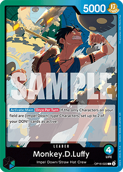 (022) One Piece TCG OP16: The Time of Battle Single: Monkey.D.Luffy (OP16-022) (V.1)  Leader