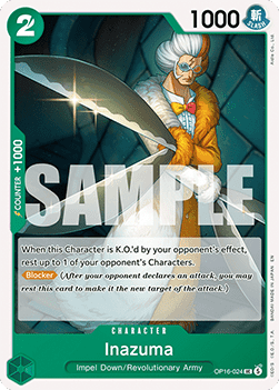 (024) One Piece TCG OP16: The Time of Battle Single: Inazuma (OP16-024)  Uncommon