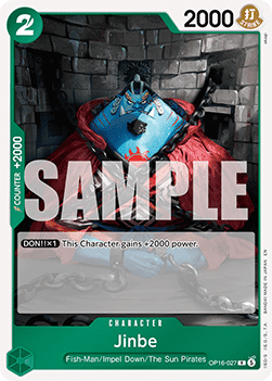 (027) One Piece TCG OP16: The Time of Battle Single: Jinbe (OP16-027)  Rare